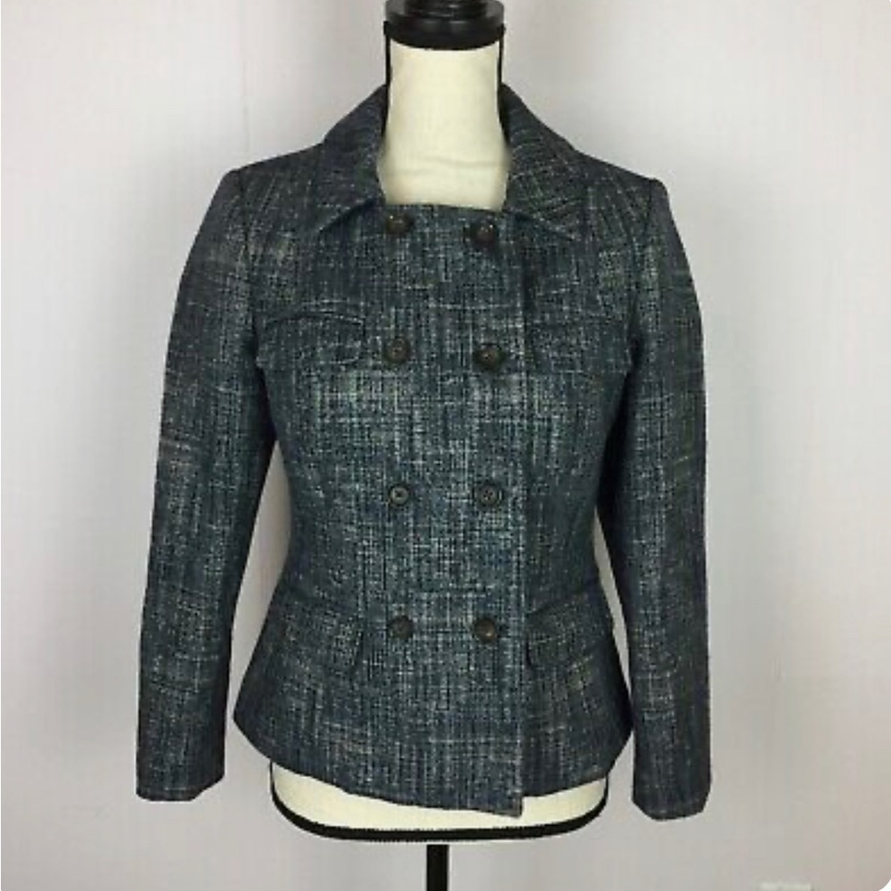 Banana Republic Tweed Double Breasted Blazer